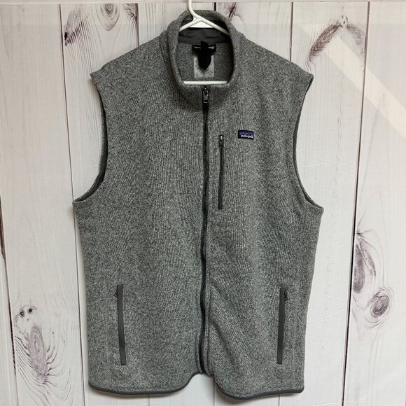 Patagonia Better Sweater Vest XXL Stonewash Gray w/ Home Depot Logo EUC